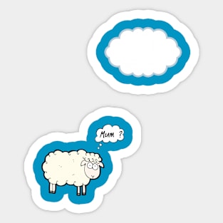 Sheep mistook the cloud for the mother Sticker